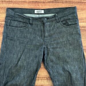 Naked & Famous Denim gray slim straight leg jeans 36x30